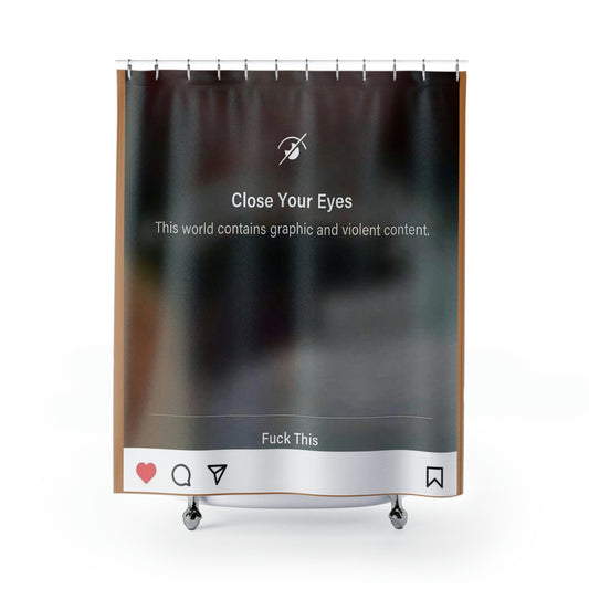 JQPs' "Close Your Eyes" Shower Curtains